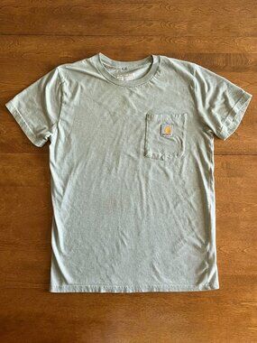 Carhartt light green pocket tee L 14-16